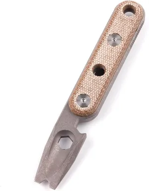 EDC Pry Bar Multi Tool Titanium with Pocket Clip Multi Functions Bottle Opener Hex Wrench G10 Handle 4.72“