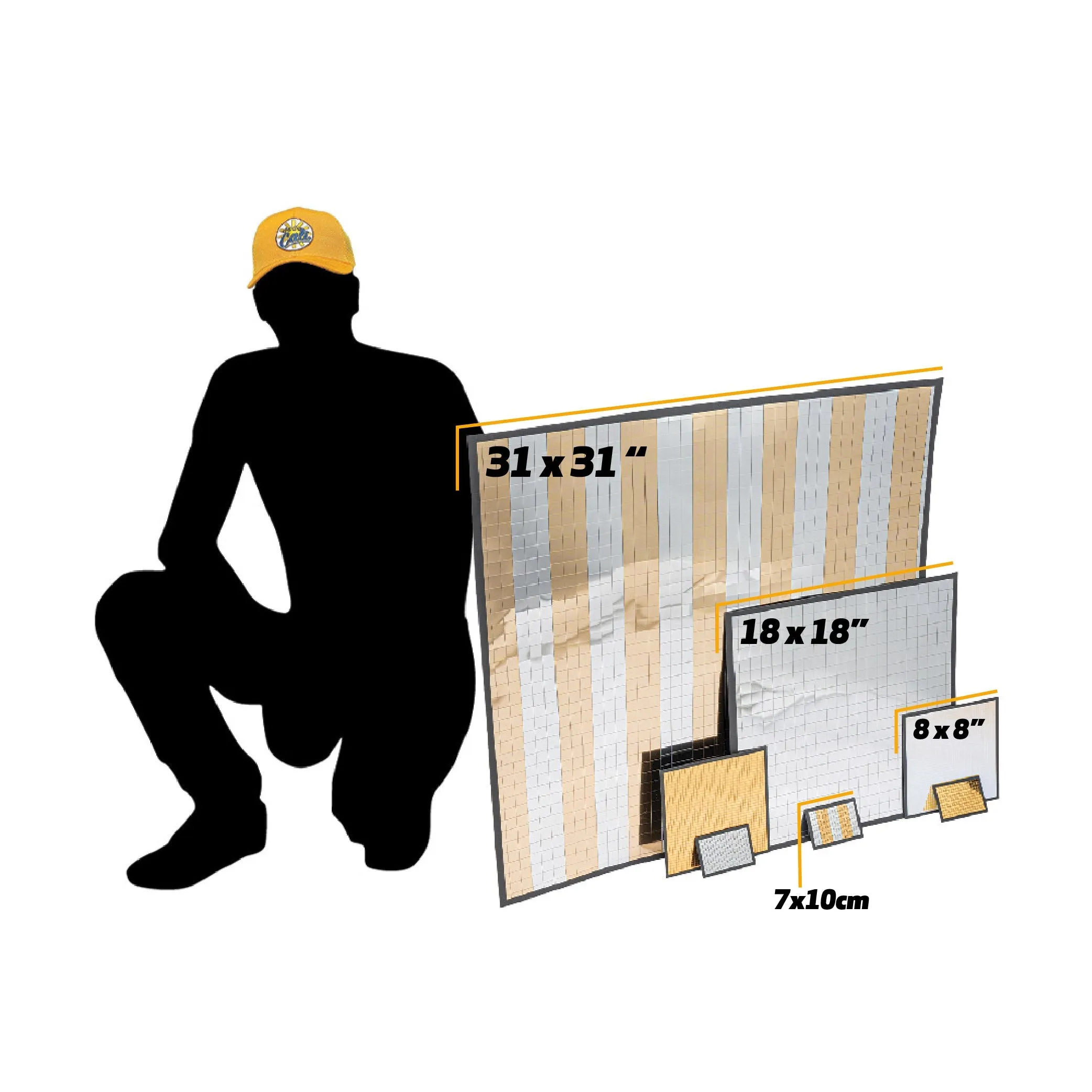 EFLECT XL Reflector Kit - Extra Large 31" silver gold bendable reflector set (0CAEF-XL4-W)