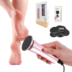 Electric Foot Callus Remover for Feet - 60 Pcs Pink Sandpaper Discs File Sanders Grinder