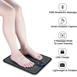 Electric Foot Massager Pad – EMS Therapy, Muscle Relaxation & Pain Relief