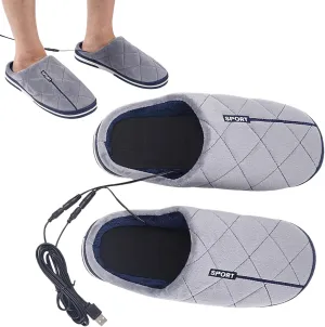 Electric Foot Warmer - Foot Heater Winter Shoes, Quick Foot Heating Pad | Home Slippers USB Feet Heater Heated Foot Pad, Electric Shoes Indoor House Feet Warmer for Men Women Outdoor