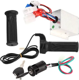 Electric Scooter Speed Controller Set 24V 250W Throttle Twist Grip Lock Controller Kit for Ebike Scooter Accessory