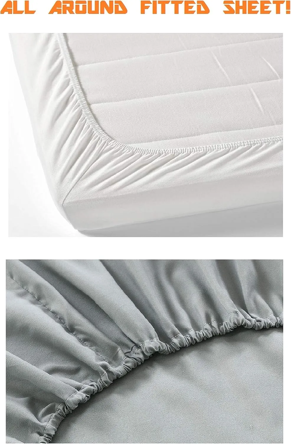 Elegant Comfort Luxury 1500 Premium Hotel Quality Microfiber 4-Piece Sheet Set - Wrinkle Resistant, All Around Elastic Fitted Sheet, Deep Pocket up to 16", Queen, Aqua
