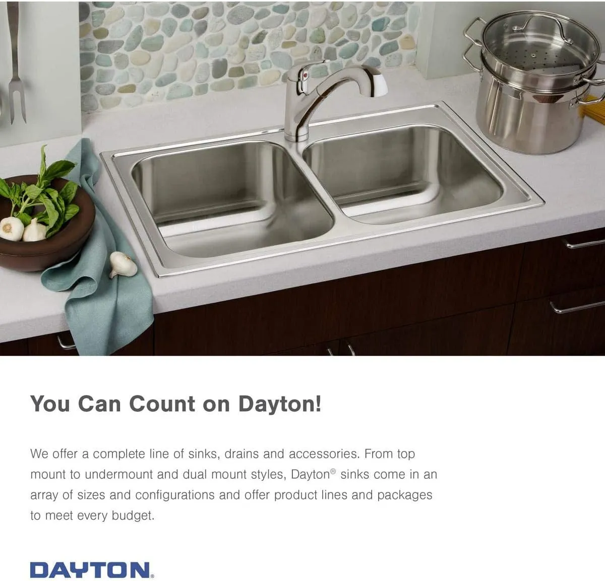 Elkay DSEP1515C Dayton Single Bowl Drop-in Stainless Steel Bar Sink   Faucet Kit