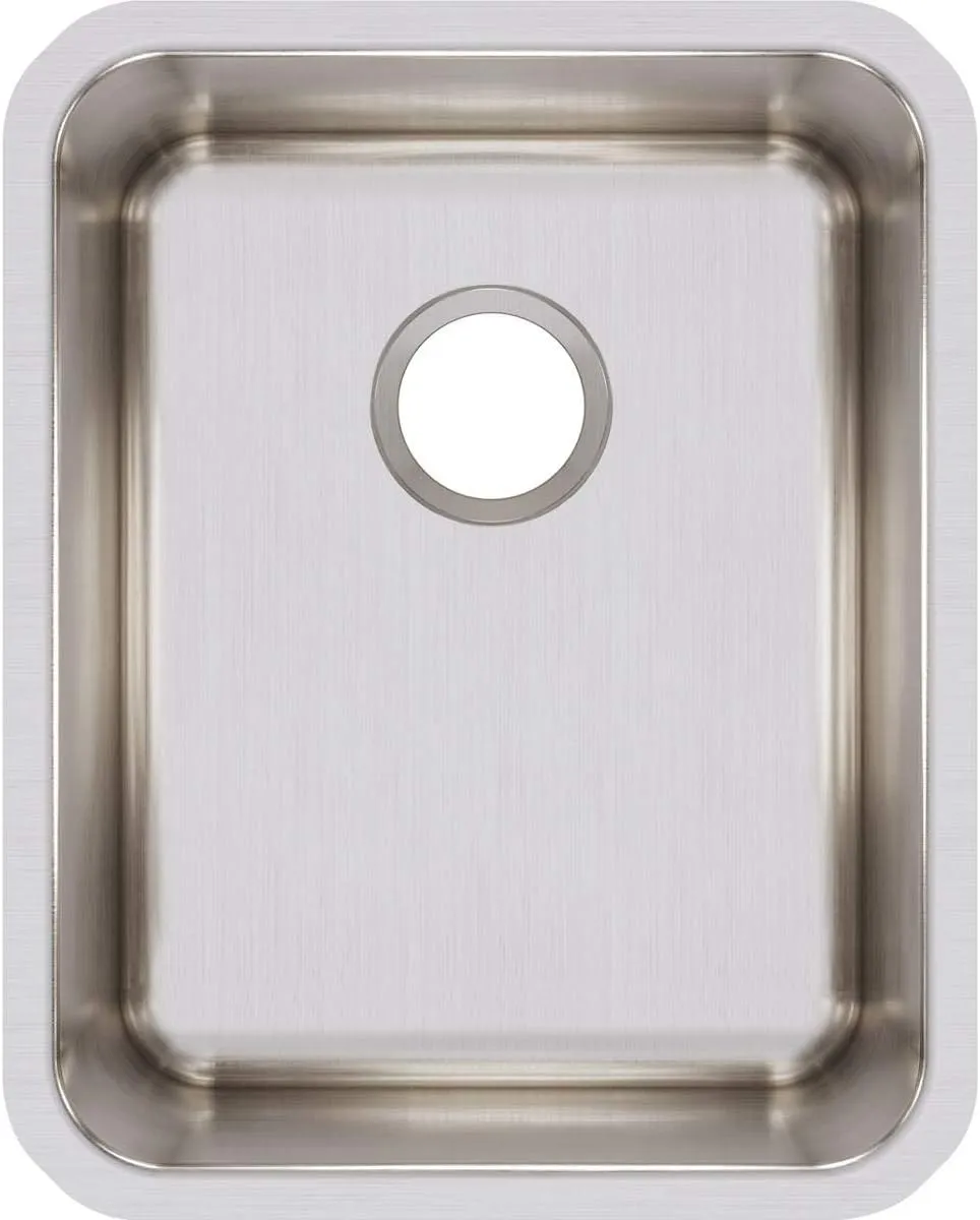 Elkay ELUH141810 Lustertone Classic Single Bowl Undermount Stainless Steel Sink