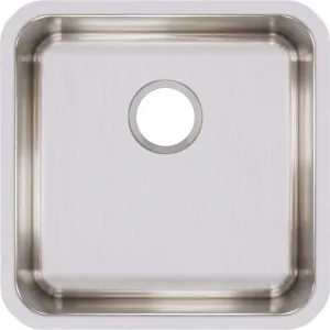 Elkay ELUH1616 Lustertone Classic Single Bowl Undermount Stainless Steel Sink