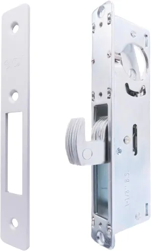 elox Storefront Narrow Stile Mortise Door Lock Hookbolt, 1-1/8" Backset, w/Aluminum & Bronze Duronodic Finish faceplate, Without Cylinder and Without Keys