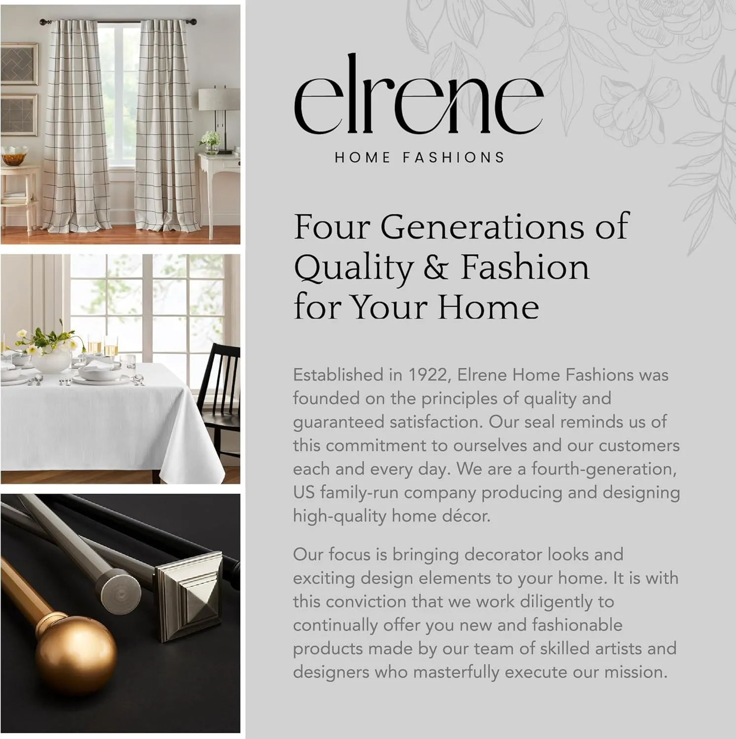 Elrene Home Fashions Continental Solid Texture Water and Stain Resistant Fabric Dining Napkins, Set of 4, 17"x17", Gray