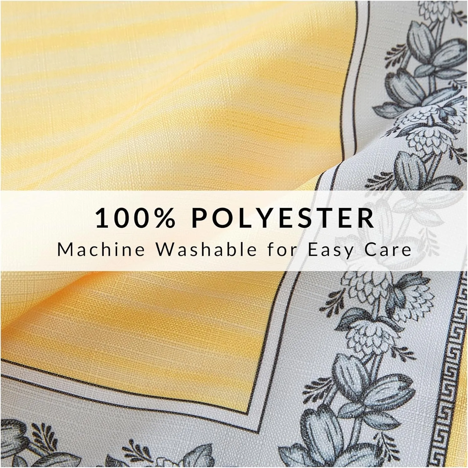 Elrene Home Fashions Villeroy & Boch Audun Stain and Water Resistant Bordered Cloth Dinner Napkins, 21"x21", Set of 4