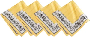 Elrene Home Fashions Villeroy & Boch Audun Stain and Water Resistant Bordered Cloth Dinner Napkins, 21"x21", Set of 4
