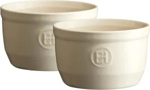 Emile Henry Made in France 8.5 oz (Set of 2), 4" x 2.5" Set of Individual ramekins, Clay, 8 Count