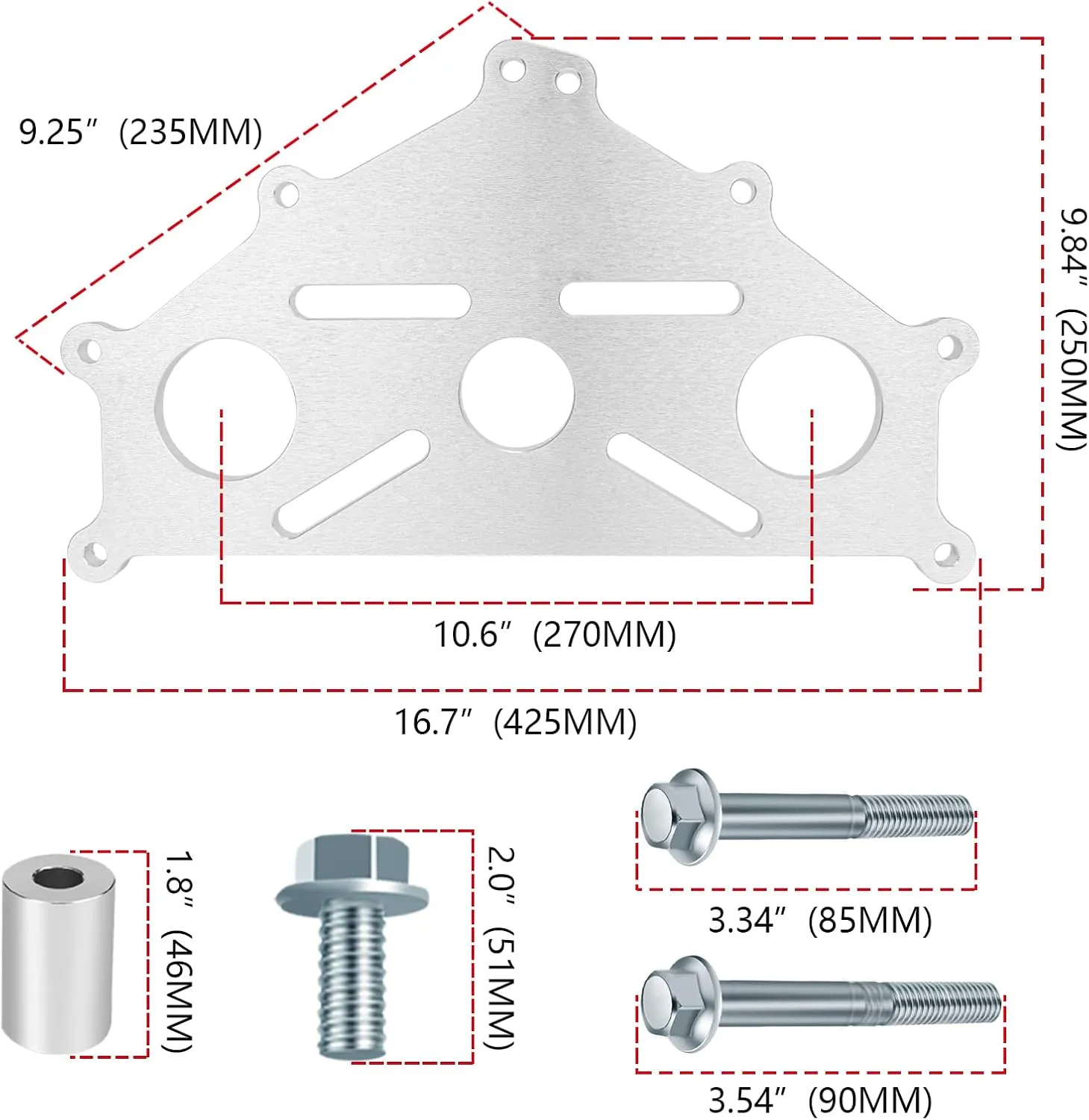 Engine Safe Stand Adapter Plate Compatible with Chevy LS1 Duramax BBC SBC LS Heavy Duty Support(Silver)