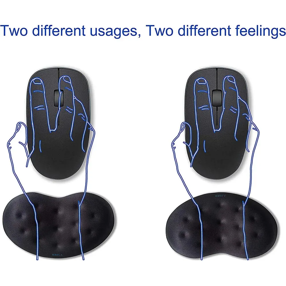 Ergonomic Memory Foam Mouse Wrist Rest Pad - Non-Slip Support Cushion with Massaging Holes