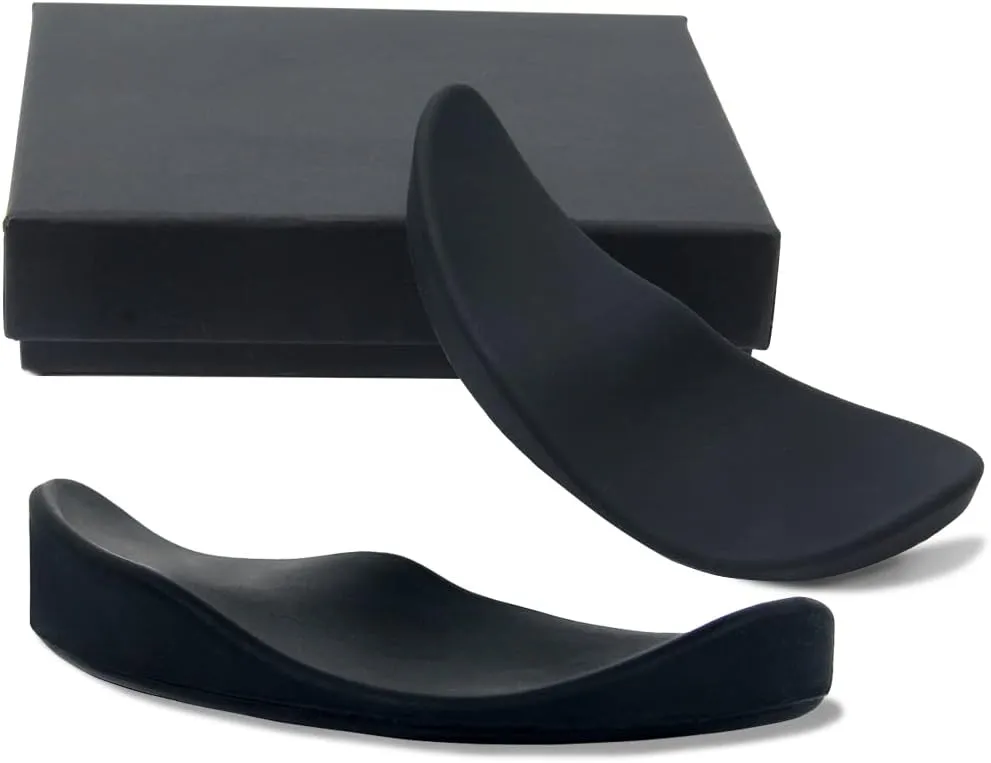 Ergonomic Mouse Wrist Rest Support, Gliding Smooth Palm Rest Pad Move with Your Mouse for Easy Working/Gaming (Black 2 Packs)