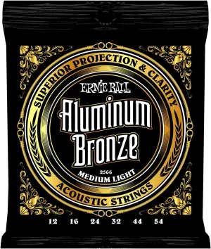 Ernie Ball 2566 Aluminum Bronze Medium-Light Acoustic Guitar String Set (12-54)