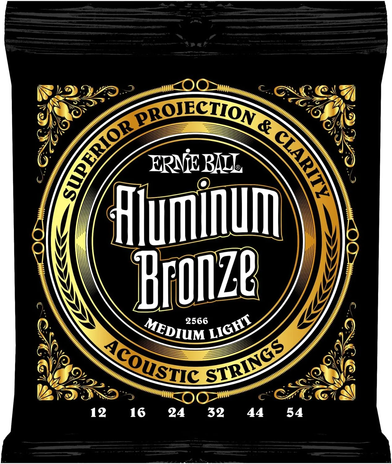 Ernie Ball 2566 Aluminum Bronze Medium-Light Acoustic Guitar String Set (12-54)