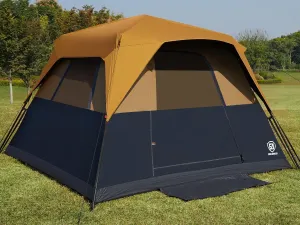 EVER ADVANCED 6 Person Blackout Camping Tent Instant Cabin Tents for Family with Rainfly, 60s Easy Setup, Water-Resistant