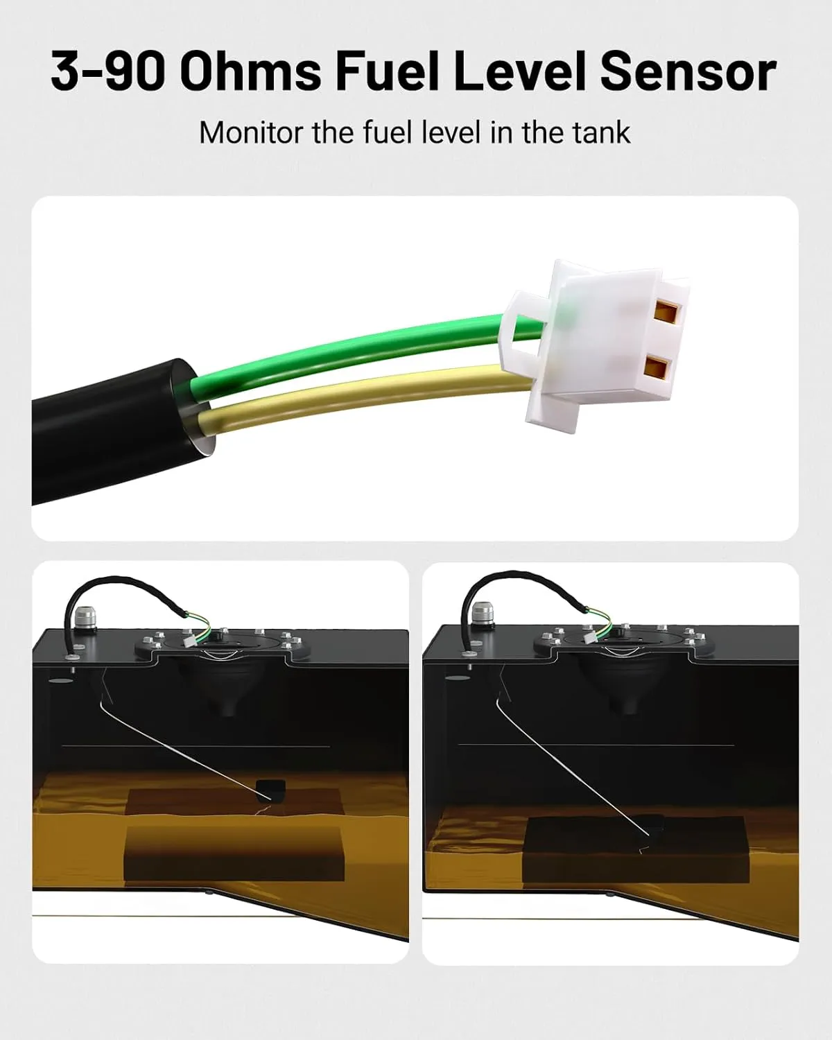 EVIL ENERGY 10 Gallon Fuel Cell Tank Aluminum with Level Sender 6AN 12FT CPE Fuel Line Kit Black