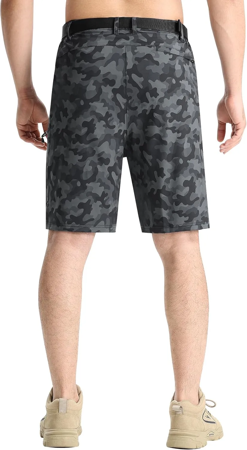 EZRUN Men's Hiking Cargo Shorts Quick Dry Golf Outdoor Work Tactical Shorts with Multi Pocket for Fishing Travel