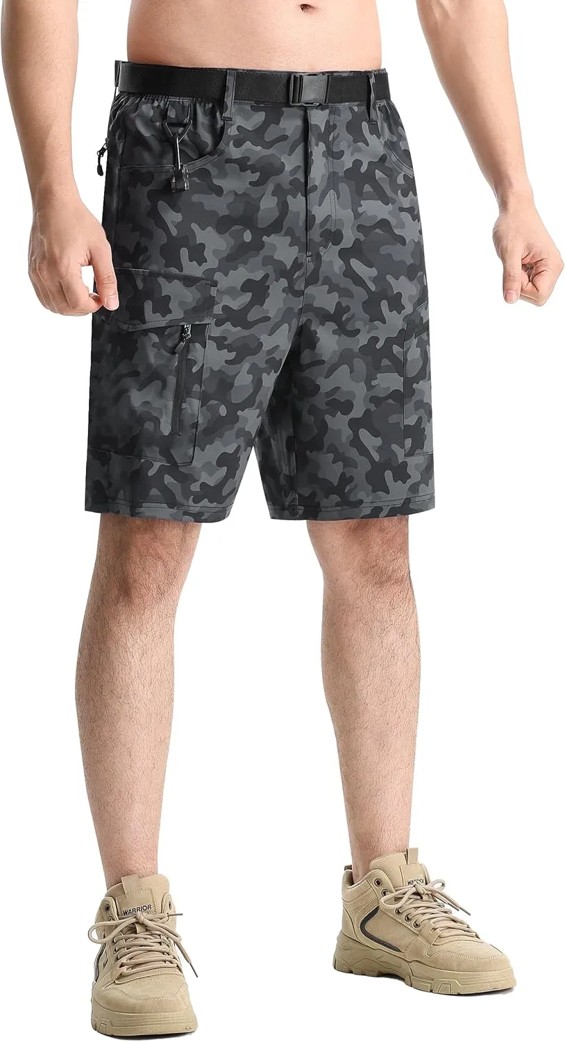 EZRUN Men's Hiking Cargo Shorts Quick Dry Golf Outdoor Work Tactical Shorts with Multi Pocket for Fishing Travel