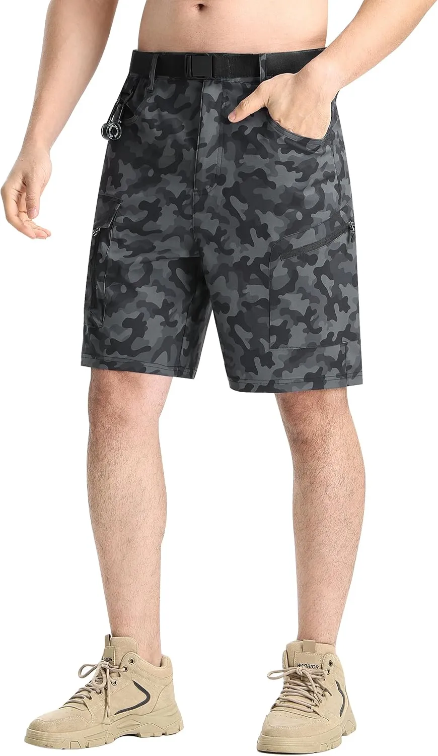 EZRUN Men's Hiking Cargo Shorts Quick Dry Golf Outdoor Work Tactical Shorts with Multi Pocket for Fishing Travel
