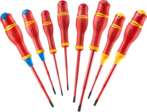 Facom ATB.J8TVE - Set of 8 Protwist® Slim Borneo® Screwdrivers Insulated 1000V for Mixed Imprints