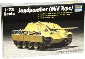 FALLER Trumpeter 1/72 Sd.Kfz.173 Jagdpanther (Mid type) Plastic Model Kit, Ready-to-build, For Ages 14 and Over, Not Foldable