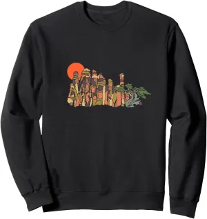 Family Butte Utah Camping Rock Climbing Desert Sunset Sweatshirt