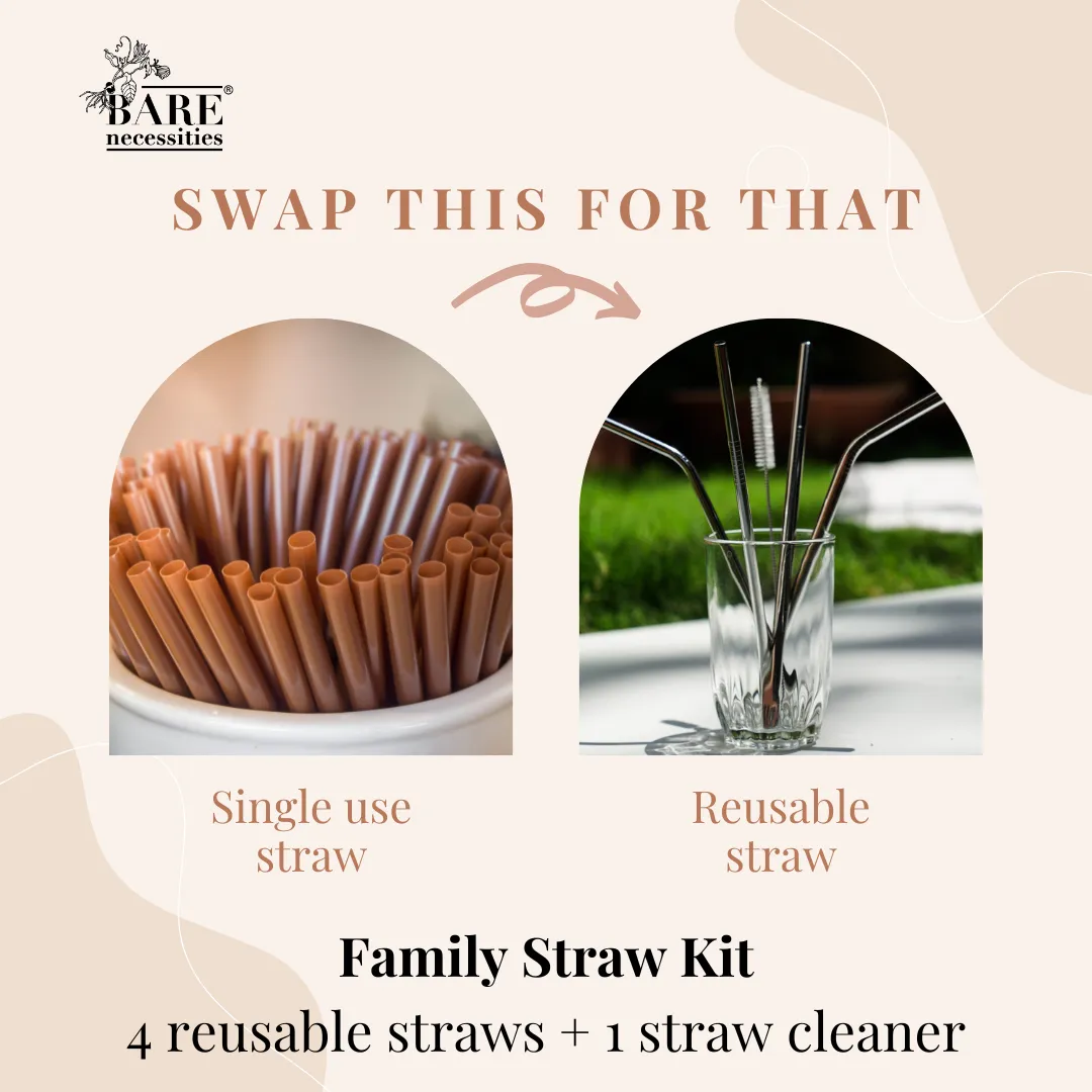 Family Straw Kit [4 reusable straws]