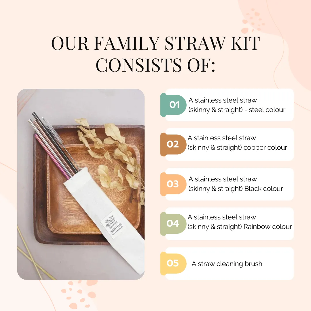 Family Straw Kit [4 reusable straws]