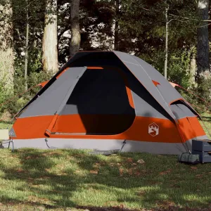 Family Tent Dome 6-Person Grey and Orange Waterproof7,15KG