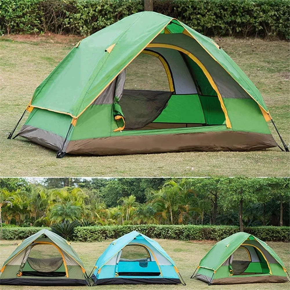 Family Tent Outdoor Tent Family Camping Backpack Tents Beach Tent Instant Portable Quick Cabana Sun Shelter Water Resistant Outdoor Tent, 3, Grass Green