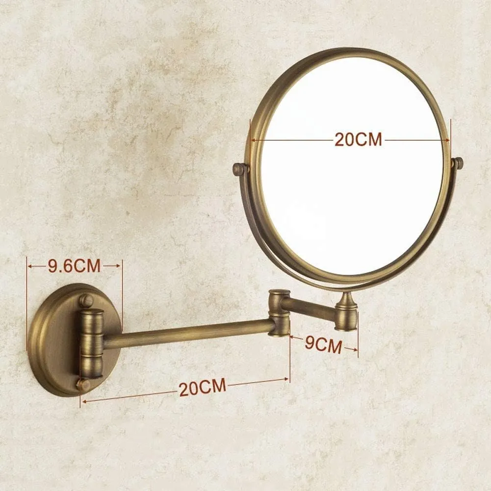 FIDEMM Extending Folding Bathroom Shaving Cosmetic Make Up Mirror- 3X/1X Magnification Countertop Vanity Mirrors (Color : #3)