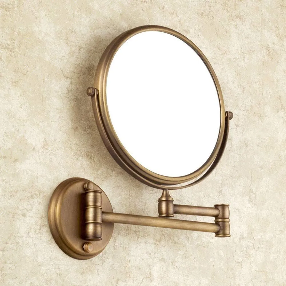 FIDEMM Extending Folding Bathroom Shaving Cosmetic Make Up Mirror- 3X/1X Magnification Countertop Vanity Mirrors (Color : #3)