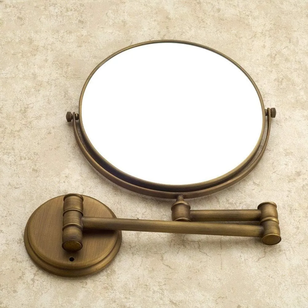 FIDEMM Extending Folding Bathroom Shaving Cosmetic Make Up Mirror- 3X/1X Magnification Countertop Vanity Mirrors (Color : #3)