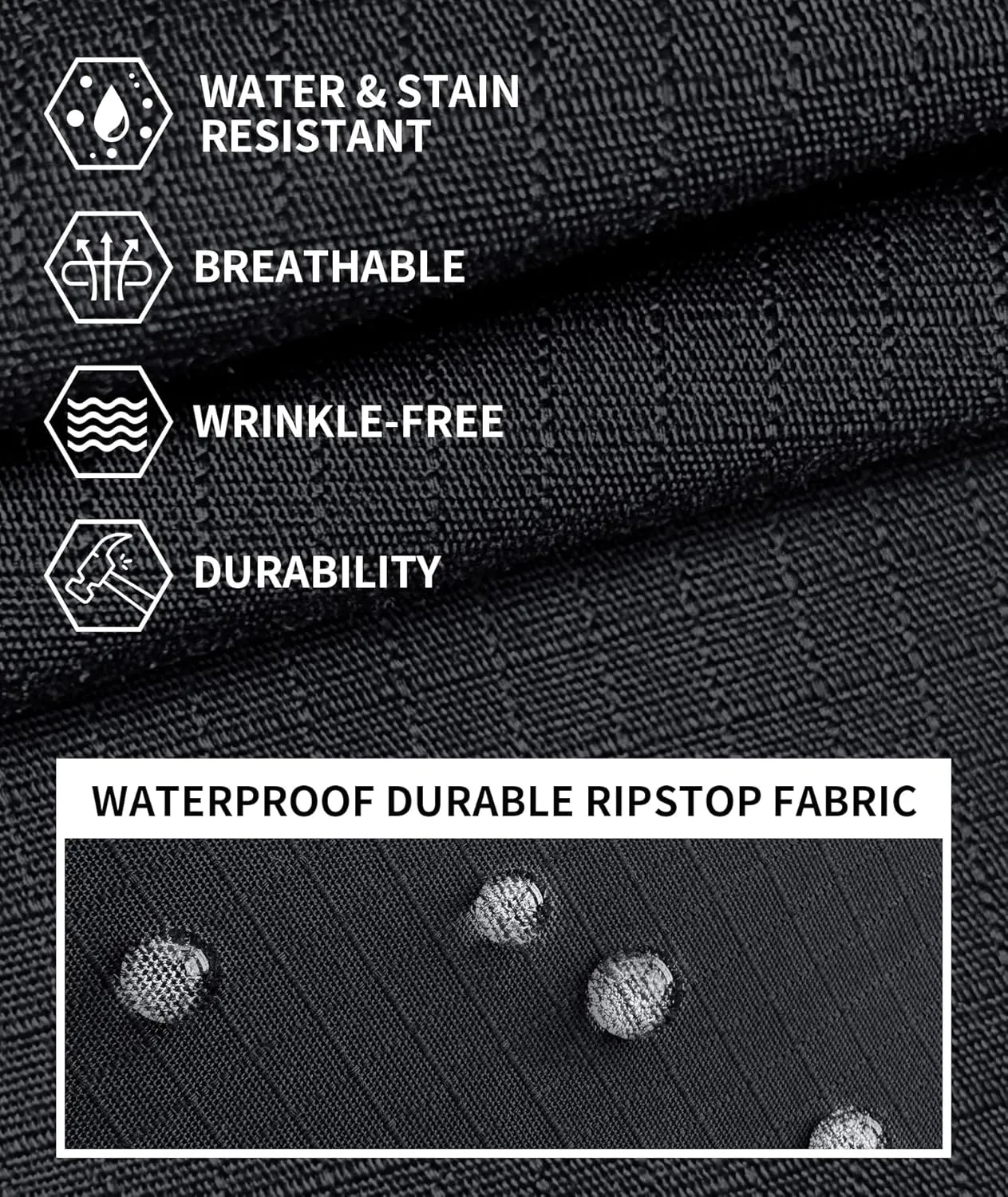 FIRST WAY Men's Ripstop Tactical Pants, Water Resistant Cargo Pants, Outdoor Lightweight EDC Hiking Work Pants
