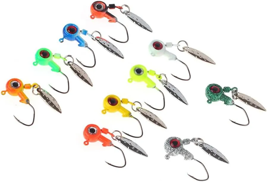 Fishing Jig Hooks Kit High Performance Baits Bass Trout Crappie 0.14oz/0.08oz