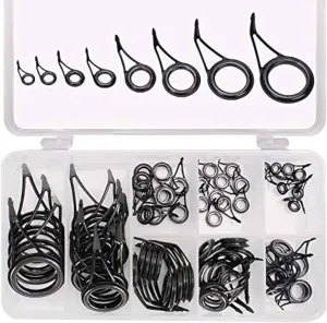 Fishing Rod Repair Kit - Fishing Rod Tips and Guides Replacement Kit With Ceramic Guide Rings