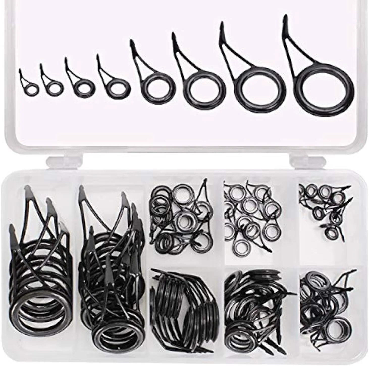 Fishing Rod Repair Kit - Fishing Rod Tips and Guides Replacement Kit With Ceramic Guide Rings