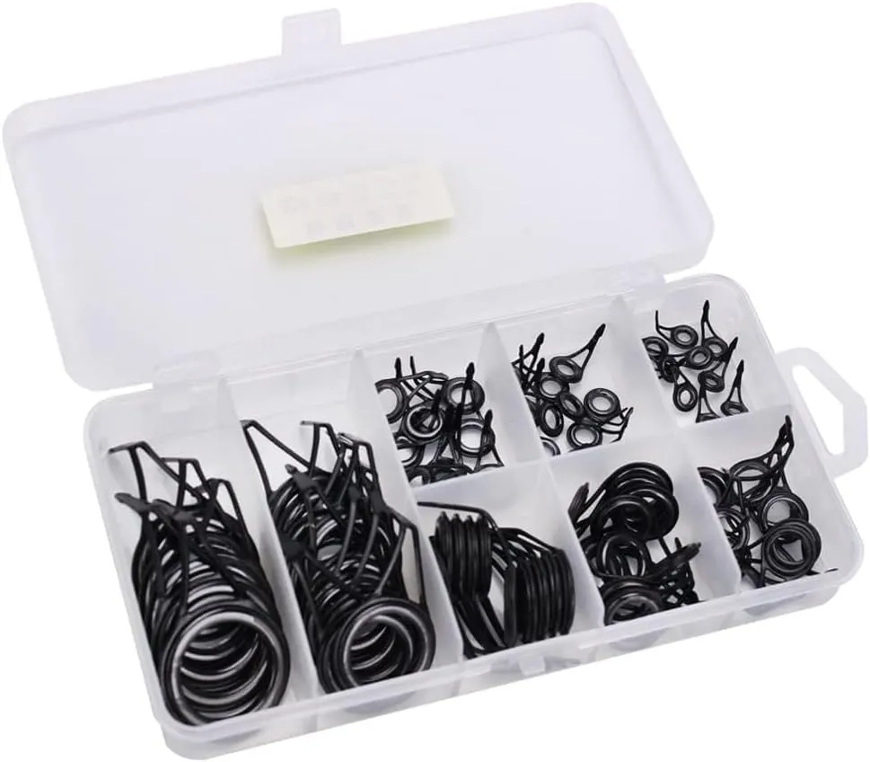 Fishing Rod Repair Kit - Fishing Rod Tips and Guides Replacement Kit With Ceramic Guide Rings