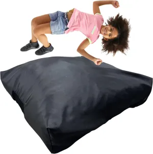FoamTouch Black Crash Pad with Foam Blocks for Kids and Adults - Therapeutic Sensory Pad with Water Resistance Cover