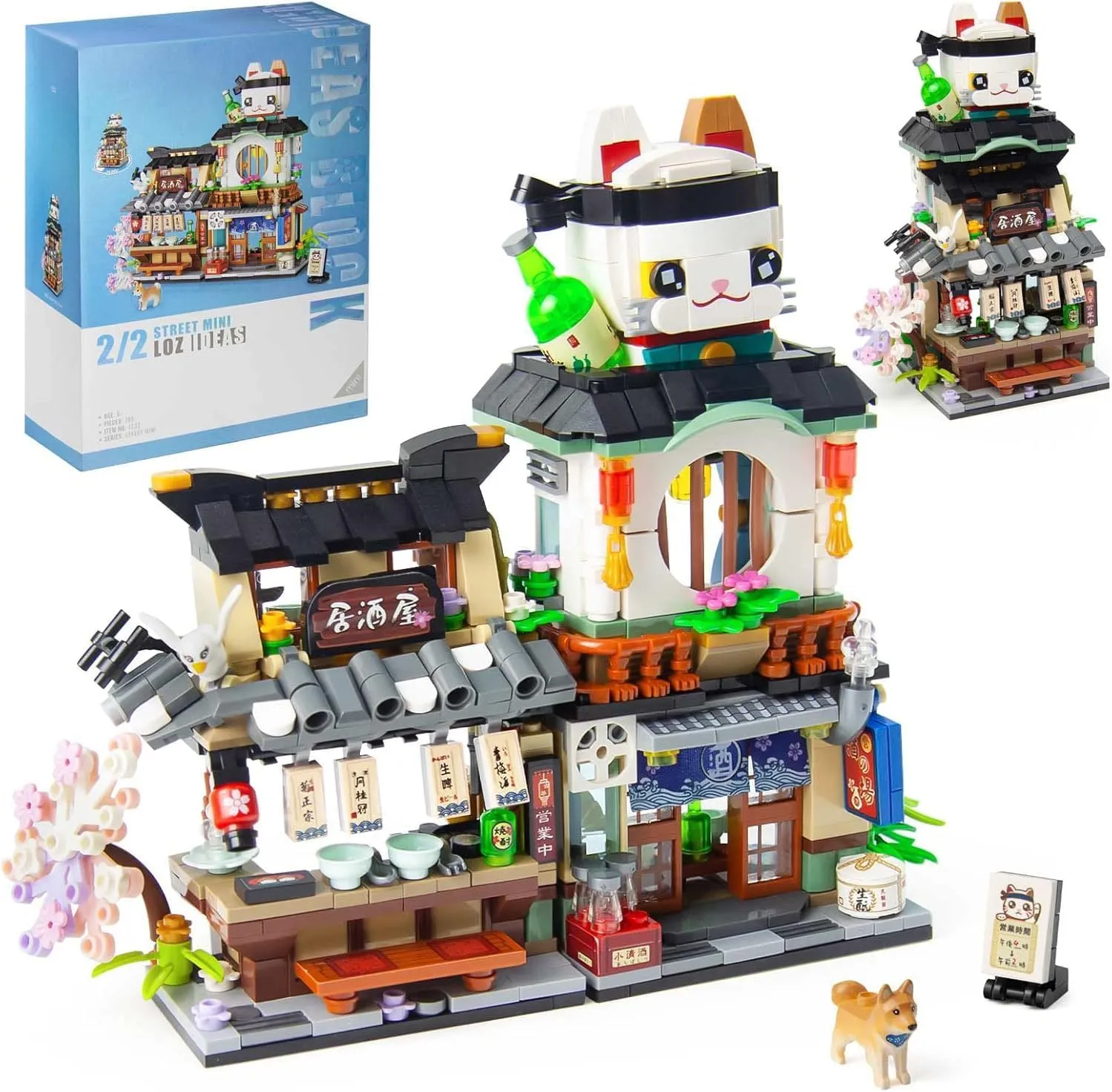 Foldable Japanese Street View Mini Blocks Kit- Izakaya Shop, Japanese Mini Brand Store Toy, Gift for Adults, Boys, Girls 6  (789 Pcs)
