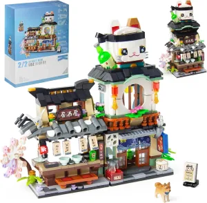 Foldable Japanese Street View Mini Blocks Kit- Izakaya Shop, Japanese Mini Brand Store Toy, Gift for Adults, Boys, Girls 6  (789 Pcs)