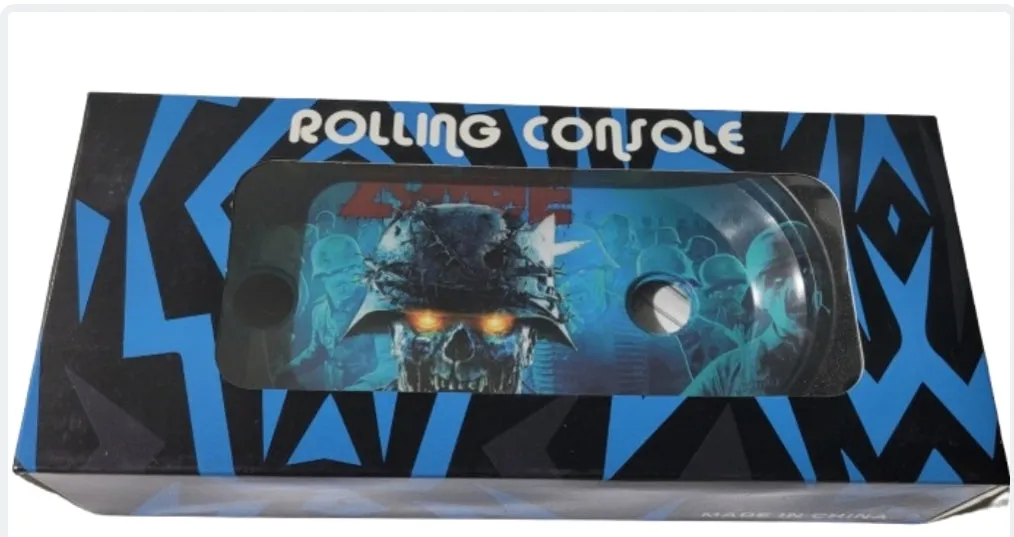 Foldable Metallic Rolling Console With Cone Holder