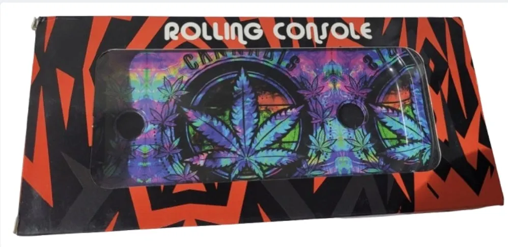 Foldable Metallic Rolling Console With Cone Holder