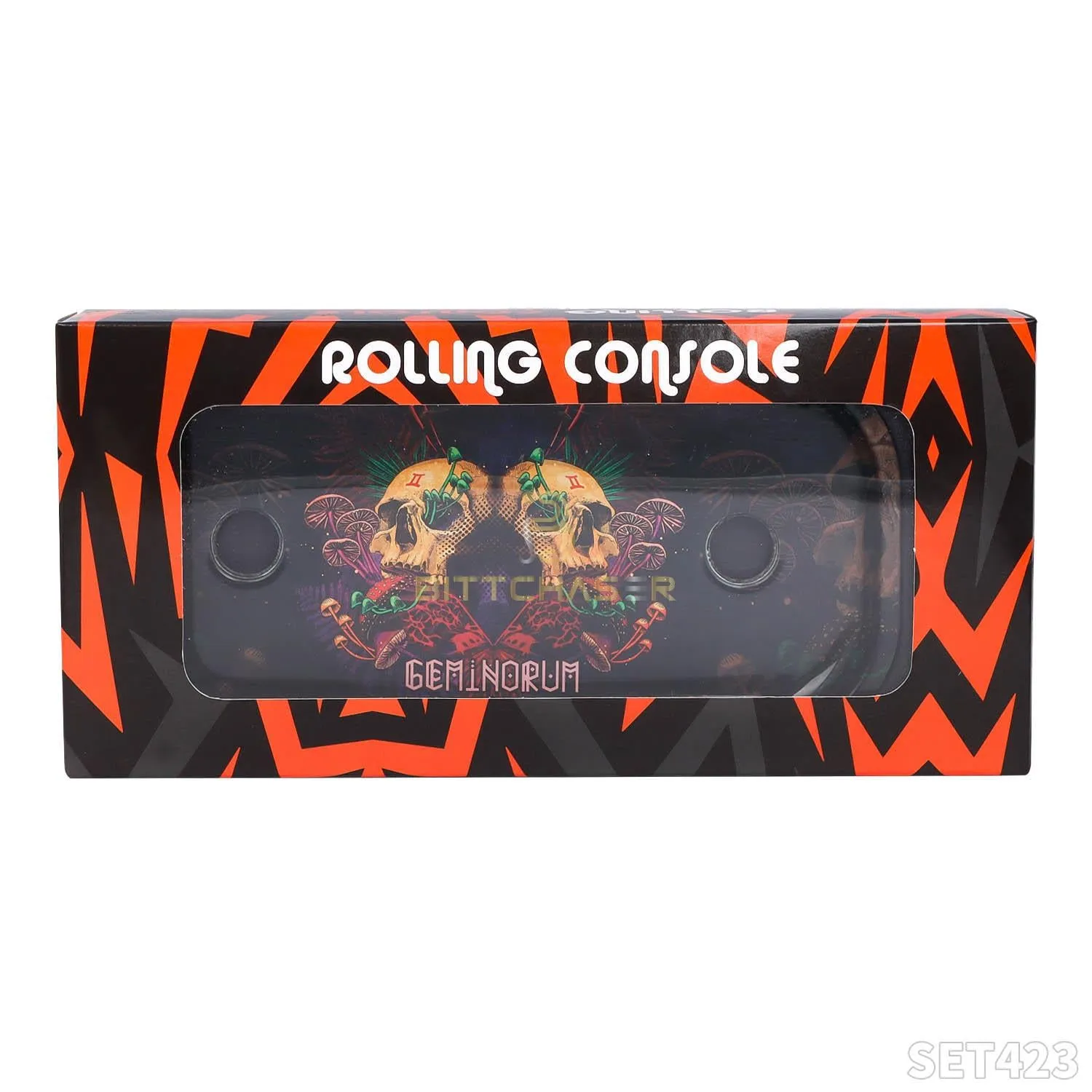 Foldable Metallic Rolling Console With Cone Holder