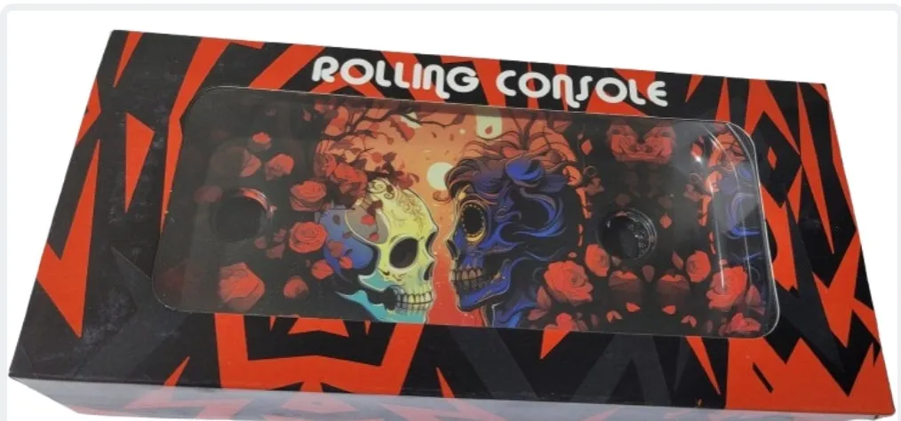 Foldable Metallic Rolling Console With Cone Holder