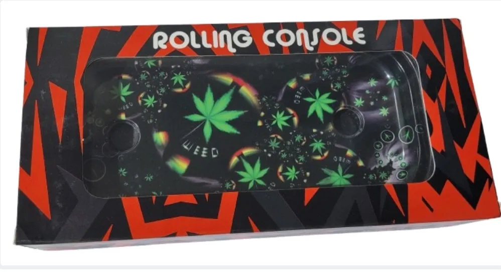 Foldable Metallic Rolling Console With Cone Holder