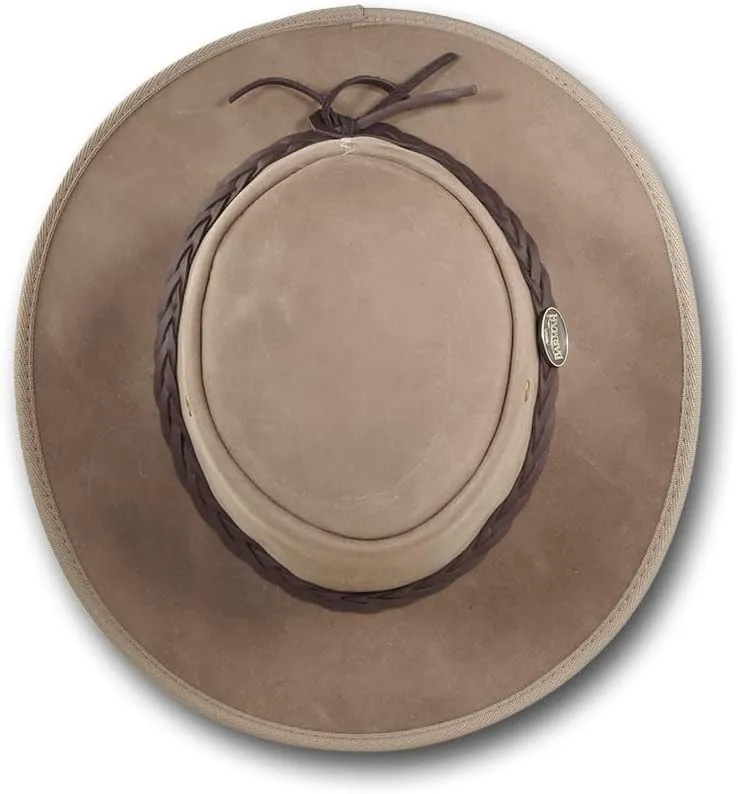 Foldaway Bronco Leather Hat - Item 1060
