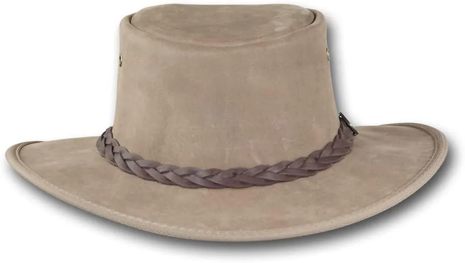 Foldaway Bronco Leather Hat - Item 1060